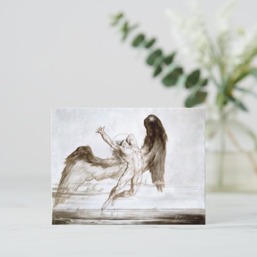 Abend alias The Fall of Day von William Rimmer Postkarte (Stehend Vorderseite)