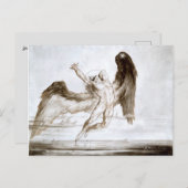 Abend alias The Fall of Day von William Rimmer Postkarte (Vorne/Hinten)