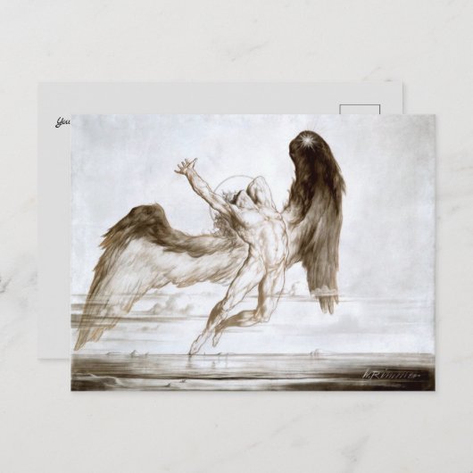 Abend alias The Fall of Day von William Rimmer Postkarte (Vorne/Hinten)