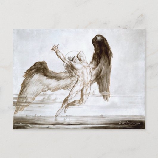 Abend alias The Fall of Day von William Rimmer Postkarte (Vorderseite)