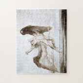 Abend alias The Fall of Day von William Rimmer Puzzle (Vertikal)