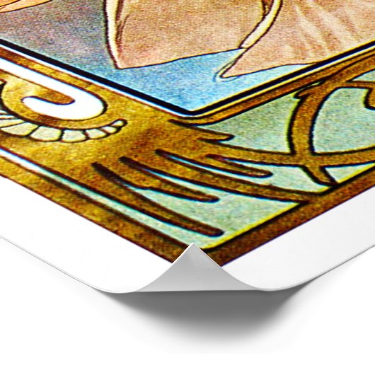 Abend, Alphonse Mucha Poster (Ecke)