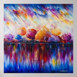 Abend am Canvas-See Print Poster