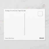 Abend am Crescent Lake, Oregon Postkarte (Rückseite)