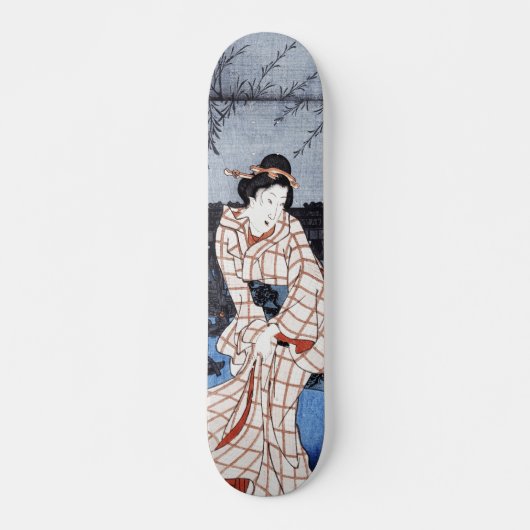 Abend am Fluss von Utagawa Hiroshige Skateboard (Vorne)