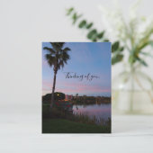 Abend am Palmenbaum Postkarte (Stehend Vorderseite)
