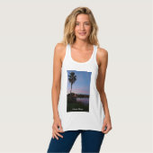 Abend am Palmenbaum Tank Top (Vorderseite Vollansicht)