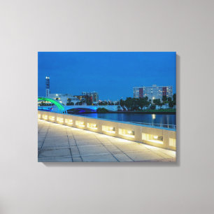 Abend am Riverwalk von Tampa Leinwanddruck