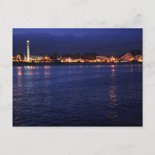 Abend am Santa Cruz Boardwalk Postkarte