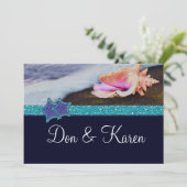 Abend am Strand A7 Einladung (Stehend Vorderseite)