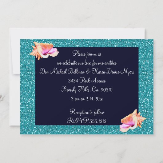 Abend am Strand A7 Einladung (Rückseite)