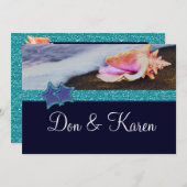 Abend am Strand A7 Einladung (Vorne/Hinten)