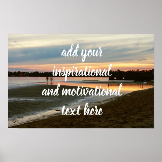 Abend am Strand Poster (Vorne)