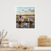 Abend am Strand Poster (Küche)