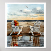 Abend am Strand Poster (Vorne)