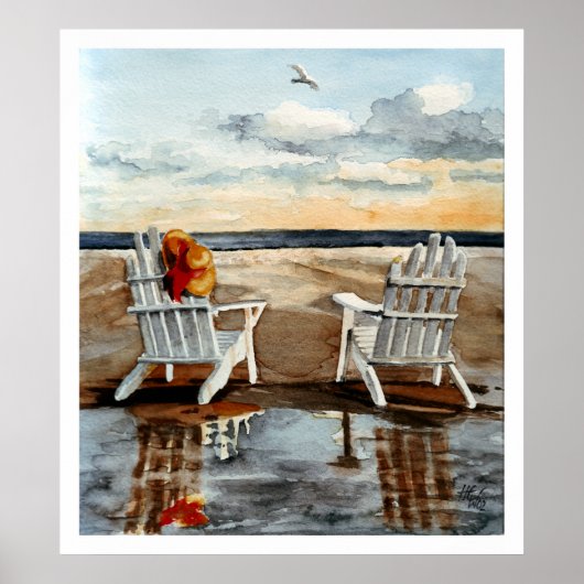 Abend am Strand Poster (Vorne)