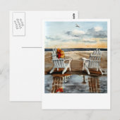Abend am Strand Postkarte (Vorne/Hinten)