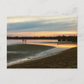 Abend am Strand Postkarte (Vorderseite)