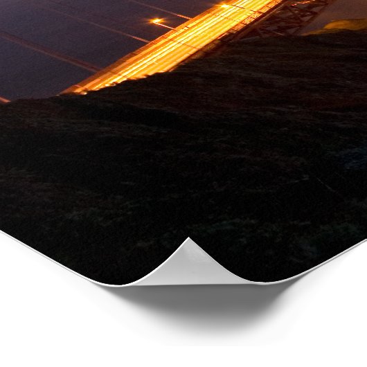 Abend an der Golden Gate Bridge Poster (Ecke)