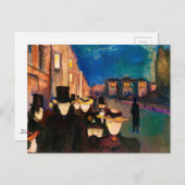 Abend an der Karl Johan Street (1892) Postkarte (Vorne/Hinten)
