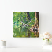 Abend auf Cypress Creek Quadratische Wanduhr (Zuhause)