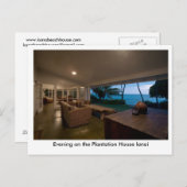 Abend auf dem Plantationshaus Lanai Postkarte (Vorne/Hinten)