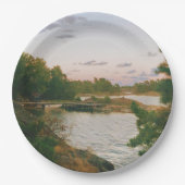 Abend auf dem schwedischen Archipel Pappteller (Vorderseite)