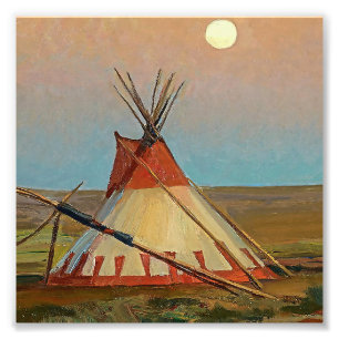 „Abend auf der Blackfeet-Reservation“ von Maynard Fotodruck