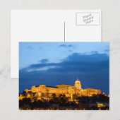 Abend auf der Burg Buda in Budapest Postkarte (Vorne/Hinten)