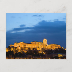 Abend auf der Burg Buda in Budapest Postkarte