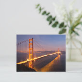Abend auf der Postkarte der Golden Gate Bridge (Stehend Vorderseite)