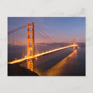 Abend auf der Postkarte der Golden Gate Bridge