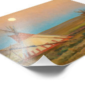 Abend auf der Reservierung für Blackfeet durch Dix Fotodruck (Ecke)