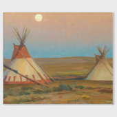 Abend auf der Reservierung für Blackfeet durch Dix Geschenkpapier (Flach)