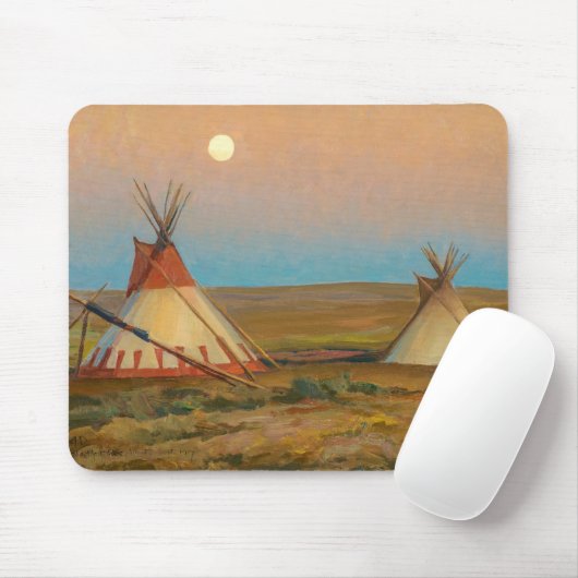 Abend auf der Reservierung für Blackfeet durch Dix Mousepad (Mit Mouse)