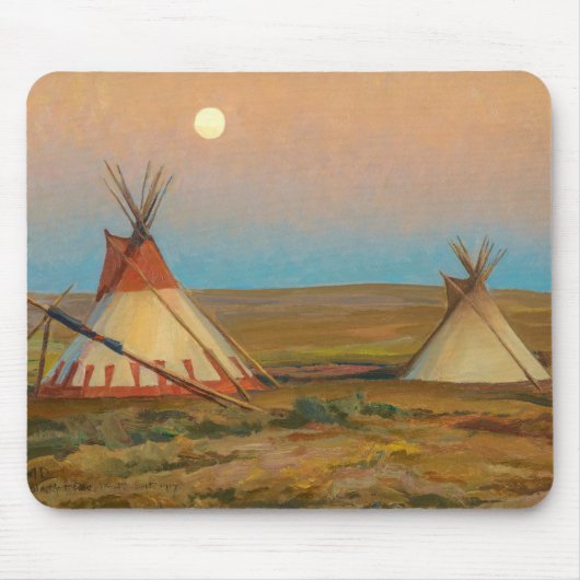 Abend auf der Reservierung für Blackfeet durch Dix Mousepad (Vorne)