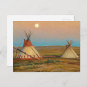 Abend auf der Reservierung für Blackfeet durch Dix Postkarte (Vorne/Hinten)