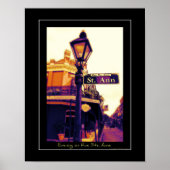 Abend auf der Rue Ste. Anne Poster (Vorne)