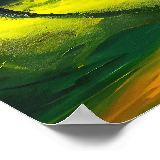 Abend auf einer tropischen Landschaft Poster (Ecke)