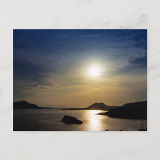 Abend auf Kap Sounion, Griechenland Postkarte