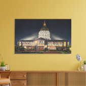 Abend Aussicht auf das Rathaus Leinwanddruck (Insitu (Wohnzimmer))