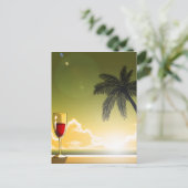 Abend Beach Postkarte (Stehend Vorderseite)