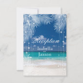 Abend Beach Wedding - Empfang Einladung (Vorderseite)