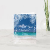 Abend Beach Wedding - Vielen Dank Dankeskarte (Vorderseite)