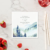 Abend Berge Natur Elegante Hochzeit Serviette (Beispiel)
