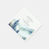 Abend Berge Natur Elegante Hochzeit Serviette (Ecke)