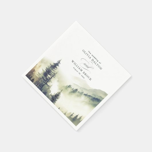 Abend Bergsee-Zauber im Val Piora Serviette (Ecke)