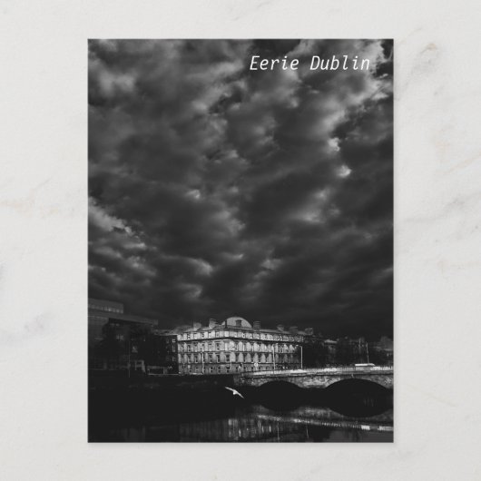 Abend bewölkt in Dublin Postkarte (Vorderseite)