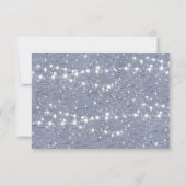 Abend Birch Tree Hochzeit Tinkle Lichter UAWG RSVP Karte (Rückseite)