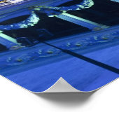 Abend Blick auf den Eiffelturm Poster (Ecke)